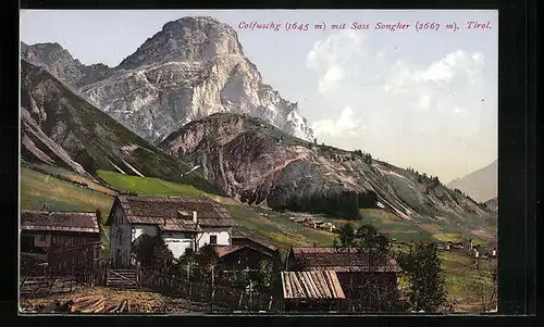 AK Colfuschg, Panorama mit Sass Songher