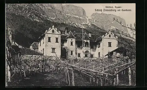 AK Eppan, Schloss Zinnenburg mit Gandkofel