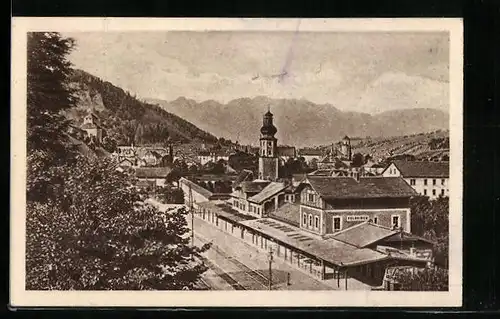 AK Feldkirch, Teilansicht mit Bahnhof