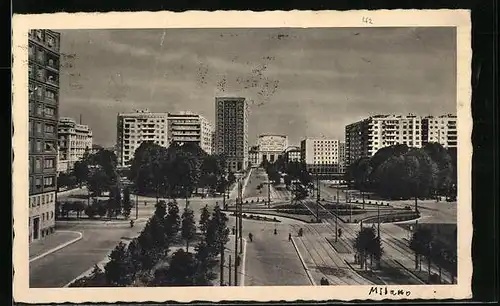 AK Milano, Panorama del Piazzale Fiume con la Stazione Centrale