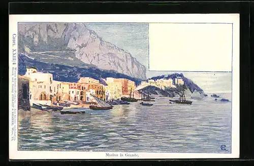 Künstler-AK Capri, Marina la Grande