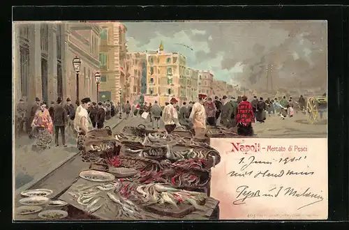 Lithographie Napoli, Mercato di Pesci