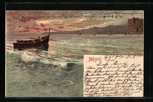 Lithographie Napoli, Tramonto