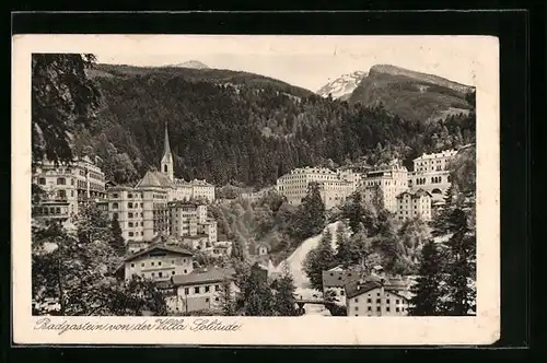 AK Badgastein, Blick von der Villa Solitude