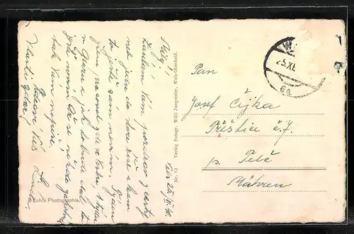 AK Wels, Totalansicht vom Berg aus