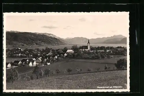 AK Seewalchen am Attersee, Totale mit Kirche