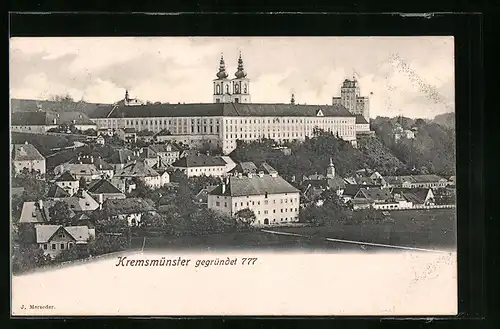 AK Kremsmünster, Teilansicht mit Kloster