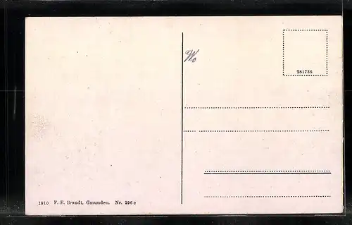AK Plomberg am Mondsee, Teilansicht mit Drachenwand
