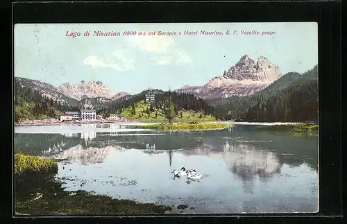 AK Misurina, Lago di Misurina col Sorapis e Hotel Misurina