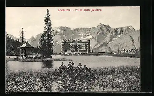 AK Misurina, Blick zum Grand Hotel Misurina