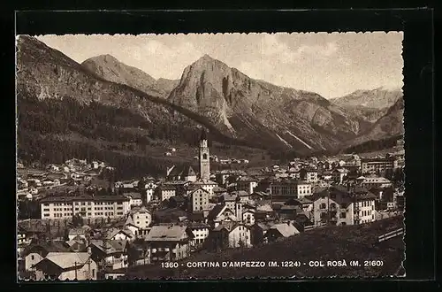 AK Cortina d'Ampezzo, Panorama e col Rosa
