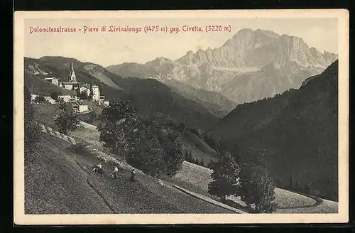 AK Pieve di Livinalongo, Panorama mit Civetta