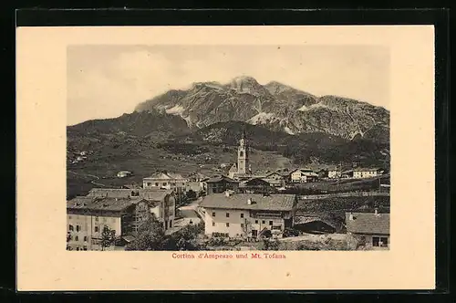 AK Cortina d'Ampezzo, Gesamtansicht mit Mt. Tofana