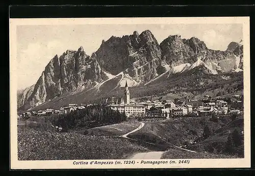 AK Cortina d'Ampezzo, Partie mit Ort und Pomagagnon