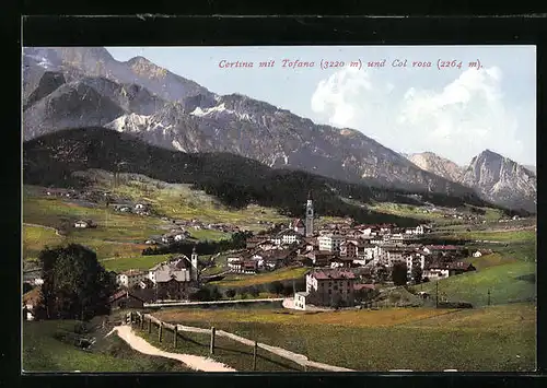 AK Cortina, Panorama mit Tofana und Col Rosa
