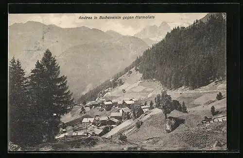 AK Buchenstein, Gesamtansicht mit Blick auf Marmolata