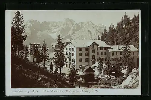 AK Misurina, Hotel Misurina mit Blick auf Sorapis