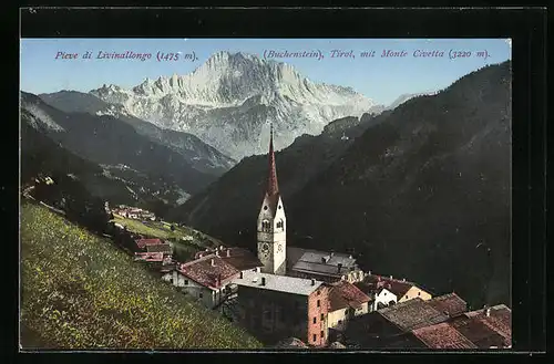 AK Pieve di Livinallongo / Buchenstein, Panorama mit Monte Civetta