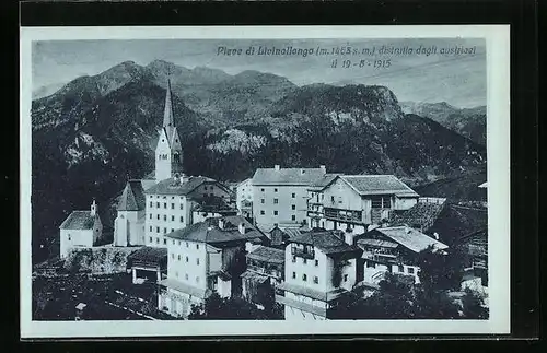 Mondschein-AK Pieve di Livinallongo, Panorama