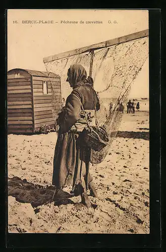 AK Berck-Plage, Pecheuse de crevettes