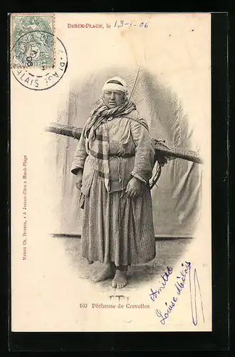 AK Berck-Plage, Pecheuse de Crevettes