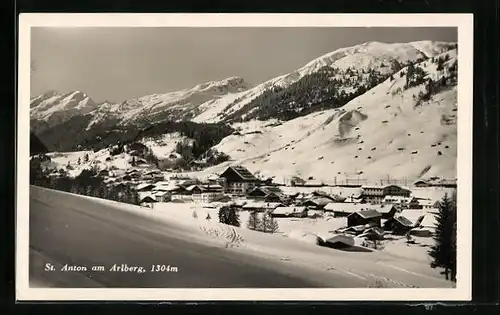 AK St. Anton am Arlberg, Gesamtansicht im Winterglanz