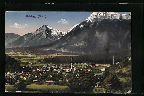 AK Brixlegg, Gesamtansicht vom Berg aus gesehen