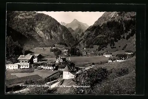 AK Hinterbichl, Panorama mit Hotel Wiener Sängerknaben