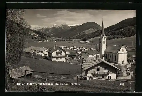 AK Sillian, Panorama mit Lienzer Dolomiten