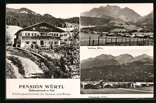 AK Pfaffenschwendt, Panorama, Pension Würtl & Spielberg