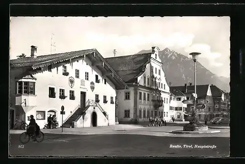 AK Reutte, Teilansicht mit Hauptstrasse