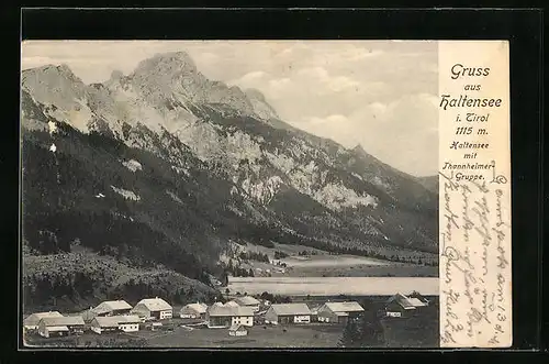 AK Haltensee, Panorama mit Tannheimer-Gruppe