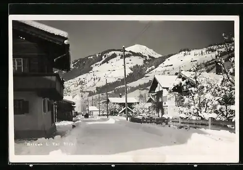 AK Brixen i. Thale, Ortspartie im Schnee