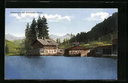 AK Kitzbühlel, Häuserpartie am Schwarzsee