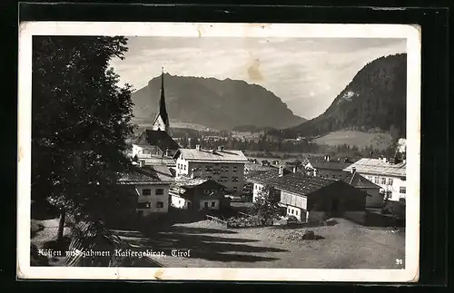 AK Kössen, Gesamtansicht mit zahmen Kaisergebirge