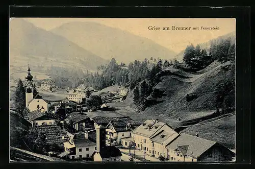 AK Gries am Brenner, Panorama mit Feuerstein