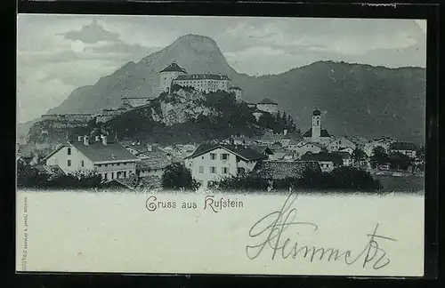 Mondschein-AK Kufstein, Panorama