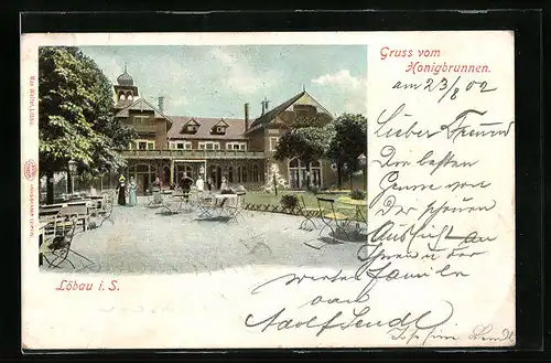 AK Löbau i. S., Gasthaus Honigbrunnen