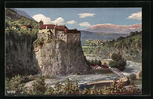 Künstler-AK Bozen, Schloss Runkelstein