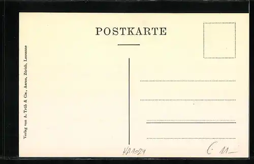 AK Seiseralpe, Ortspartie mit Hartlsenne und Langkofelgruppe