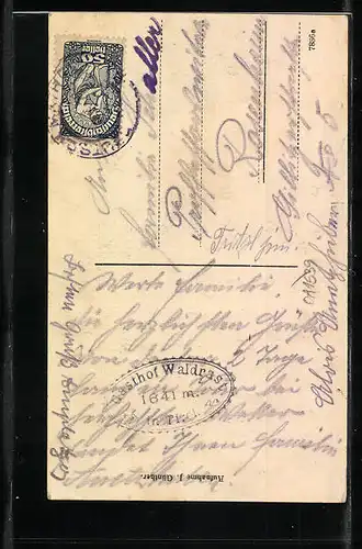 AK Maria Waldrast, Ortsansicht mit Serles