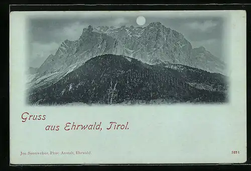 Mondschein-AK Ehrwald, Panorama