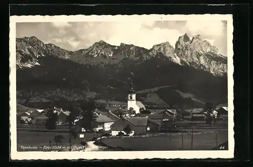 AK Tannheim, Teilansicht mit Kirche