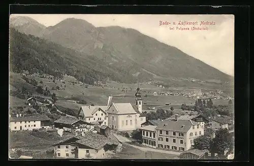AK Medratz bei Fulpmes, Teilansicht mit Kirche
