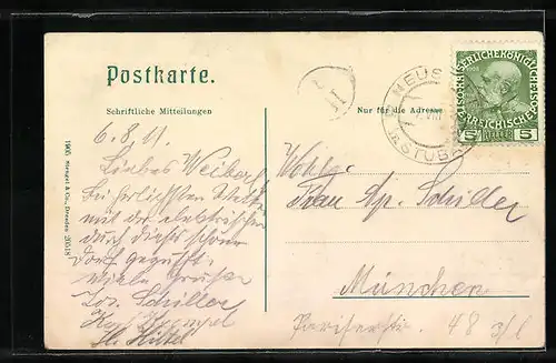 AK Medratz bei Fulpmes, Teilansicht mit Kirche