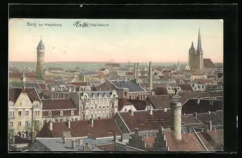AK Burg bei Magdeburg, Totalansicht