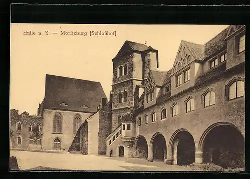 AK Halle a. S., Moritzburg, Schlosshof