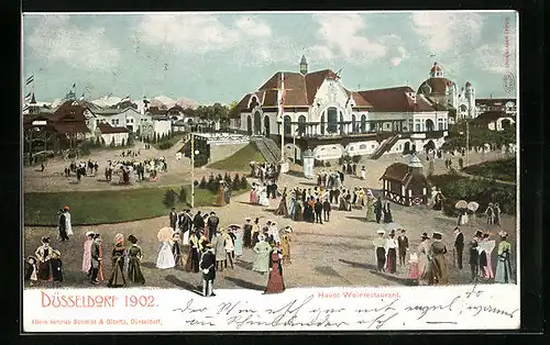AK Düsseldorf, Industrie- und Gewerbe-Ausstellung 1902, Haupt-Weinrestaurant