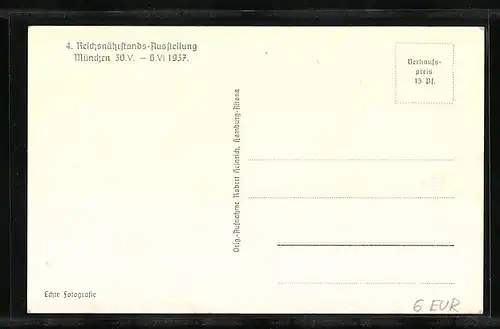 AK München, 4. Reichsnährstands-Ausstellung 1937, Ortsansicht aus der Vogelschau