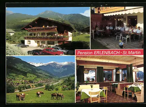 AK Sankt Martin in Passeier, Hotel-Pension Erlenbach, Angerweg 11